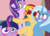 Size: 1023x731 | Tagged: safe, artist:leanne264, starlight glimmer, sunset shimmer, trixie, twilight sparkle, alicorn, pony, unicorn, g4, base used, blushing, faic, inconvenient twilight, magical quartet, photobomb, selfie, sunset shimmer gets all the mares, twilight sparkle (alicorn), woonoggles