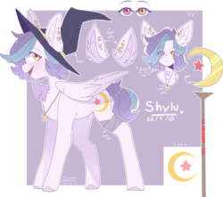 Size: 3740x3307 | Tagged: safe, artist:erinartista, oc, oc only, oc:shylu, pegasus, pony, female, hat, high res, mare, simple background, solo, transparent background, witch hat