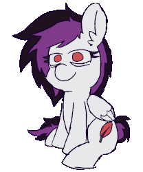 Size: 750x900 | Tagged: safe, artist:threetwotwo32232, oc, oc only, oc:scribble, pegasus, pony, animated, female, mare, simple background, sleepy, solo, transparent background
