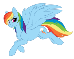 Size: 4000x3200 | Tagged: safe, artist:honiibree, rainbow dash, pegasus, pony, g4, female, flying, looking at you, mare, simple background, smiling, solo, spread wings, transparent background, wings