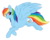 Size: 4000x3200 | Tagged: safe, artist:honiibree, rainbow dash, pegasus, pony, g4, female, flying, looking at you, mare, simple background, smiling, solo, spread wings, transparent background, wings