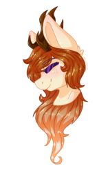 Size: 769x1200 | Tagged: safe, artist:person8149, oc, oc only, oc:june, deer pony, original species, bust, female, portrait, simple background, solo, transparent background