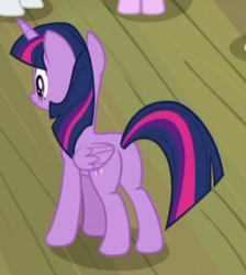 Size: 316x352 | Tagged: safe, screencap, twilight sparkle, alicorn, pony, g4, horse play, butt, cropped, female, plot, solo, twilight sparkle (alicorn)