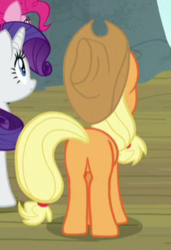 Size: 211x309 | Tagged: safe, screencap, applejack, g4, horse play, butt, cropped, plot