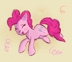 Size: 1038x890 | Tagged: safe, artist:brok-enwings, pinkie pie, earth pony, pony, g4, eyes closed, female, happy, mare, open mouth, solo
