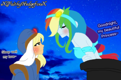 Size: 480x318 | Tagged: safe, artist:appledashian, artist:faithydash, applejack, rainbow dash, equestria girls, g4, female, lesbian, ship:appledash, shipping