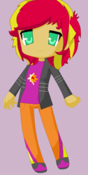 Size: 432x860 | Tagged: safe, artist:imtailsthefoxfan, sunset shimmer, equestria girls, g4, chibi, equestria guys, male, rule 63, sunset glare