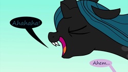 Size: 1280x720 | Tagged: safe, artist:evil-dec0y, queen chrysalis, g4, to where and back again, evil laugh