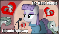 Size: 1280x738 | Tagged: safe, edit, edited screencap, screencap, marble pie, maud pie, g4, the maud couple, episode followup, heart, microphone