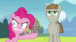 Size: 1920x1080 | Tagged: safe, screencap, mudbriar, pinkie pie, g4, the maud couple, angry, duo