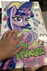 Size: 1535x2282 | Tagged: safe, artist:sophie scruggs, twilight sparkle, alicorn, pony, g4, disembodied hand, female, fresh princess of friendship, hand, human pov, offscreen character, offscreen human, solo, twilight sparkle (alicorn)