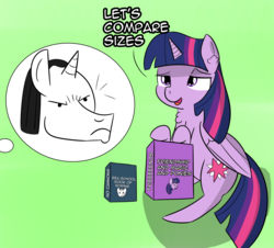 Size: 1682x1521 | Tagged: safe, artist:artiks, chancellor neighsay, twilight sparkle, alicorn, pony, g4, school daze, book, dialogue, simple background, twilight sparkle (alicorn)