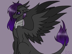 Size: 2048x1536 | Tagged: safe, artist:littlecritter, oc, oc:adekos stormblade, edolon, horns, scar, wings