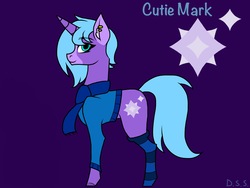 Size: 2048x1536 | Tagged: safe, artist:littlecritter, oc, oc only, oc:anna, pony, unicorn, clothes, reference sheet, scarf, socks, solo, striped socks