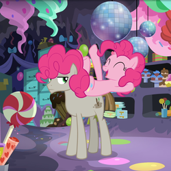 Size: 966x965 | Tagged: safe, screencap, mudbriar, pinkie pie, earth pony, pony, g4, the maud couple, duo, party cave