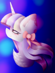 Size: 492x652 | Tagged: safe, artist:creadorachan, oc, oc only, pony, unicorn, bust, chest fluff, female, mare, portrait, solo