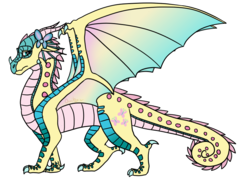 Size: 800x579 | Tagged: safe, artist:owibyx, fluttershy, dragon, g4, crossover, dragonified, female, flutterdragon, rainwing, simple background, solo, species swap, transparent background, wings of fire (book series)