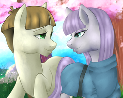 Size: 1280x1024 | Tagged: safe, artist:erieillustrates, maud pie, mudbriar, g4, the maud couple, female, male, ship:maudbriar, shipping, straight
