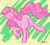 Size: 1397x1258 | Tagged: safe, artist:rwl, pinkie pie, earth pony, pony, g4, abstract background, dancing, female, smiling, solo