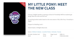 Size: 995x537 | Tagged: safe, twilight sparkle, alicorn, pony, g4, meet the new class, season 8, book, cover not final, my little pony logo, twilight sparkle (alicorn)