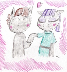 Size: 1491x1604 | Tagged: safe, artist:ptitemouette, maud pie, mudbriar, g4, the maud couple, female, male, ship:maudbriar, shipping, straight