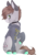 Size: 2048x3000 | Tagged: safe, artist:cinnamontee, oc, oc only, oc:memo, earth pony, pony, clothes, female, high res, hoodie, mare, simple background, sitting, solo, transparent background