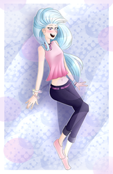 Size: 1300x2000 | Tagged: safe, artist:rmariansj, silverstream, human, g4, school daze, belly button, clothes, female, humanized, looking at you, pants, shirt, solo