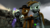 Size: 1920x1080 | Tagged: safe, artist:fd-daylight, oc, oc only, oc:calamity, oc:littlepip, oc:steelhooves, oc:velvet remedy, earth pony, pegasus, pony, unicorn, fallout equestria, 3d, armor, battle saddle, clothes, cloud, cloudy, cowboy hat, dashite, fanfic, fanfic art, female, fluttershy medical saddlebag, glowing horn, gun, hat, hooves, horn, jumpsuit, levitation, magic, male, mare, medical saddlebag, pipbuck, power armor, rifle, saddle bag, source filmmaker, stallion, steel ranger, telekinesis, vault suit, village, wasteland, weapon, wings