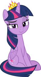 Size: 5396x10091 | Tagged: safe, artist:jhayarr23, twilight sparkle, alicorn, pony, g4, horse play, absurd resolution, crown, female, jewelry, new crown, raised eyebrow, regalia, simple background, smug, solo, transparent background, twilight sparkle (alicorn), vector