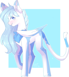 Size: 2402x2691 | Tagged: safe, artist:erinartista, oc, oc only, oc:polar frost, pegasus, pony, augmented tail, chest fluff, female, high res, mare, simple background, solo, transparent background