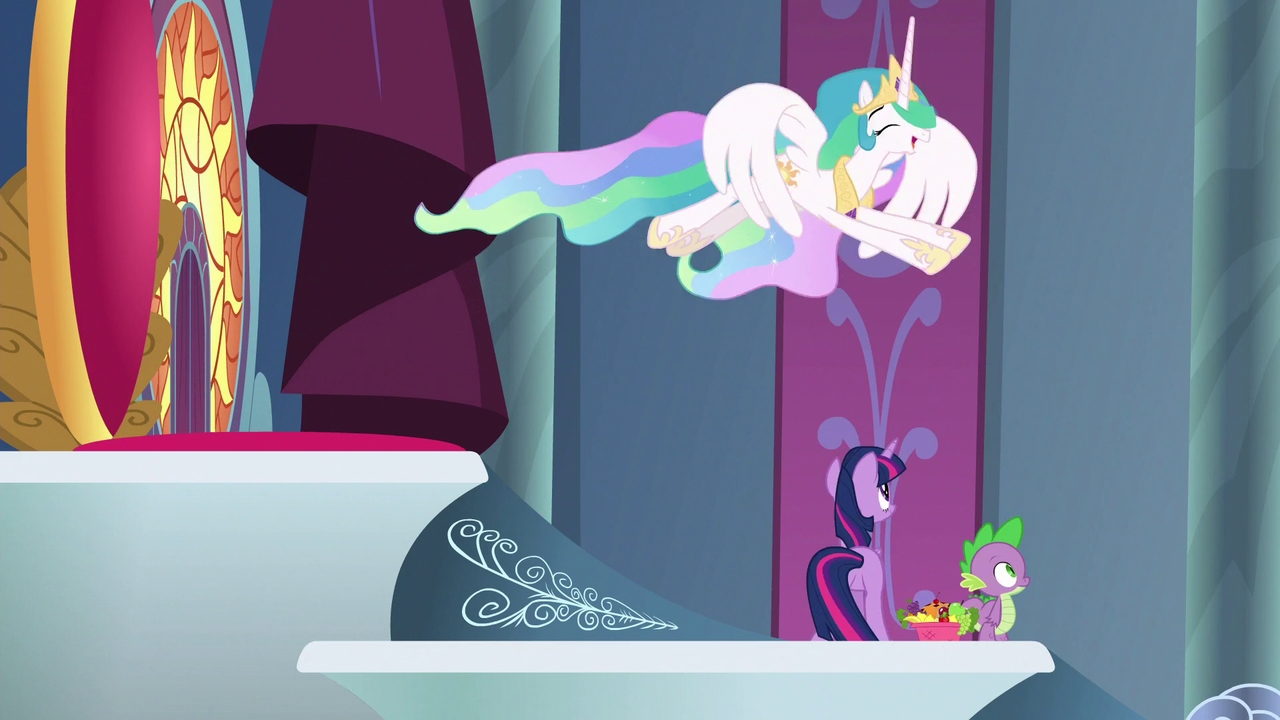 1720783 alicorn animation error canterlot castle canterlot throne room cute cutelestia dragon eyes closed female flying food happy horse play looking up majestic majestic as fuck male mare open mouth pony canterlot castle canterlot throne room