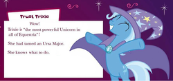 Size: 882x418 | Tagged: safe, edit, trixie, pony, g4, ultimate guide, female, solo