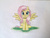 Size: 768x576 | Tagged: safe, artist:mrbojorquez7, fluttershy, pegasus, pony, g4, cute, female, front view, full face view, looking at you, mare, shyabetes, sitting, smiling, solo, spread wings, traditional art, wings