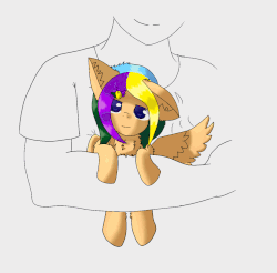 Size: 1179x1158 | Tagged: safe, artist:ppptly, oc, oc:program mouse, human, pegasus, pony, :3, animated, arm, cute, ear flick, ear fluff, gif, hairclip, hug, no pupils, simple background, smiling, transparent background