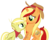 Size: 691x559 | Tagged: safe, artist:ipandacakes, oc, oc only, oc:apple spritz, oc:lil' buck, pony, unicorn, angry, bandana, base used, colt, duo, female, hat, male, mare, offspring, parent:applejack, parent:flim, parents:flimjack, raised hoof, simple background, story included, transparent background