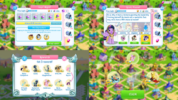 Size: 1138x640 | Tagged: safe, gameloft, idw, ace point, apple stars, boysenberry, coriander cumin, golden hooves (g4), jack hammer, jetstream, louise, lucky clover, nurse coldheart, nurse snowheart, princess skystar, queen cleopatrot, stratus skyranger, twilight sparkle, alicorn, classical hippogriff, hippogriff, pony, g4, my little pony: the movie, game screencap, idw showified, night guard, royal guard, twilight sparkle (alicorn)