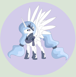Size: 800x811 | Tagged: safe, artist:cakewits, oc, oc only, oc:lord cosmo, alicorn, pony, armor, clothes, male, scarf, solo, stallion