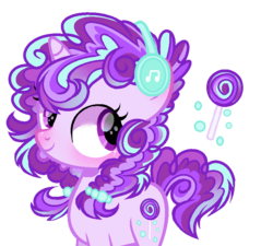 Size: 788x708 | Tagged: safe, artist:6-fingers-lover, oc, oc only, oc:sugar beats, pony, unicorn, female, filly, headphones, magical lesbian spawn, offspring, parent:sugar belle, parent:vinyl scratch, simple background, solo, transparent background