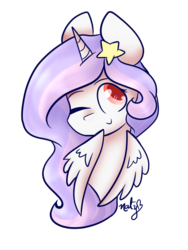 Size: 1200x1600 | Tagged: safe, artist:naty7913, oc, oc only, oc:twinkle toes, alicorn, pony, bust, female, mare, one eye closed, portrait, simple background, solo, transparent background, wink