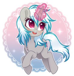 Size: 1024x1041 | Tagged: safe, artist:hawthornss, oc, oc only, oc:windshear, pony, unicorn, blushing, chest fluff, cute, female, magic, open mouth, simple background, solo, transparent background