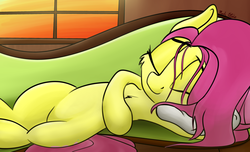 Size: 4150x2516 | Tagged: safe, artist:machstyle, fluttershy, pony, g4, couch, cute, eyes closed, female, mare, on side, shyabetes, sleeping, solo, window