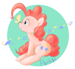 Size: 2893x2671 | Tagged: safe, artist:tomitake, pinkie pie, butterfly, earth pony, pony, g4, female, high res, mare, solo