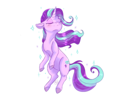 Size: 3600x3000 | Tagged: safe, artist:yomitai, starlight glimmer, pony, unicorn, g4, eyes closed, female, high res, mare, simple background, solo, sparkles, transparent background