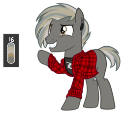 Size: 652x600 | Tagged: safe, artist:symphstudio, oc, oc only, earth pony, pony, clothes, male, plaid shirt, reference sheet, shirt, simple background, solo, stallion, transparent background