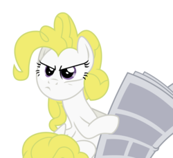 Size: 1538x1408 | Tagged: safe, artist:inudewaruika, surprise, pegasus, pony, g1, g4, female, frown, g1 to g4, generation leap, hoof hold, mare, newspaper, simple background, solo, transparent background, vector