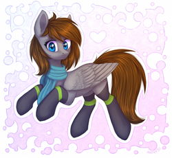 Size: 1230x1130 | Tagged: safe, artist:avrameow, oc, oc only, oc:piper blue, pegasus, pony, abstract background, clothes, cute, female, mare, socks, solo