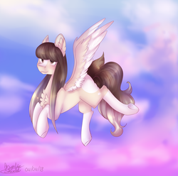 Size: 2085x2065 | Tagged: safe, artist:angelic-shield, derpibooru exclusive, oc, oc only, oc:chloe, pegasus, pony, blushing, cute, flying, high res, solo