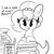 Size: 3000x3000 | Tagged: safe, artist:tjpones, oc, oc only, oc:brownie bun, earth pony, pony, horse wife, :d, black and white, bread, chest fluff, cute, dialogue, ear fluff, female, food, grayscale, high res, lineart, looking at you, mare, monochrome, open mouth, peanut butter, sandwich, simple background, smiling, solo, white background