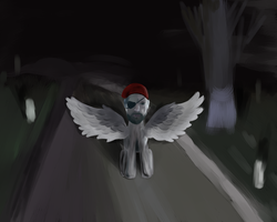Size: 1280x1024 | Tagged: safe, artist:lunfromluna, pony, night, ponified, solid snake