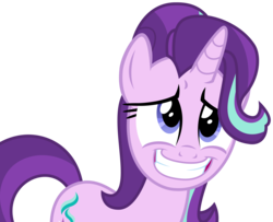 Size: 4419x3581 | Tagged: safe, artist:sketchmcreations, starlight glimmer, pony, g4, the maud couple, awkward smile, simple background, smiling, solo, transparent background, vector